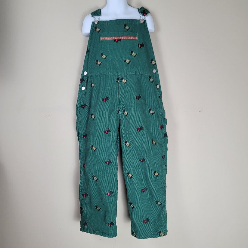 Lilly Pulitzer Scottie Dogs Corduroy Overalls Size 6X - Picture 3 of 11